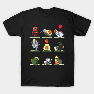 Avocado Yoga Halloween Monsters T-Shirt